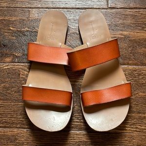 J. Crew Leather double strap sandal